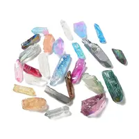 Electroplated Natural Quartz Pendants