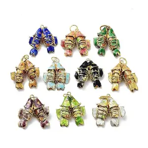 Brass Cloisonne Pendants