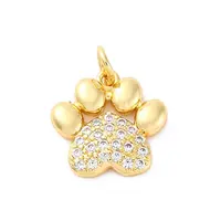 Brass Micro Pave Cubic Zirconia Charms