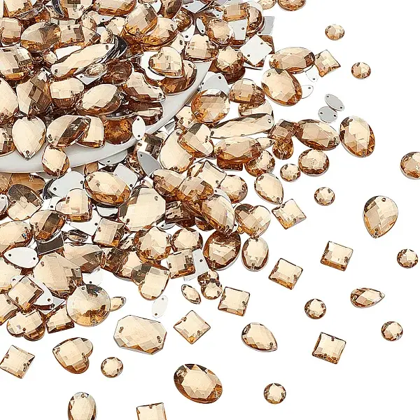 4 Sets Acrylic Sew on Rhinestone