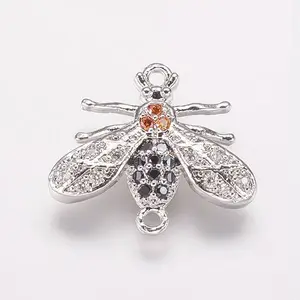 Brass Cubic Zirconia Links