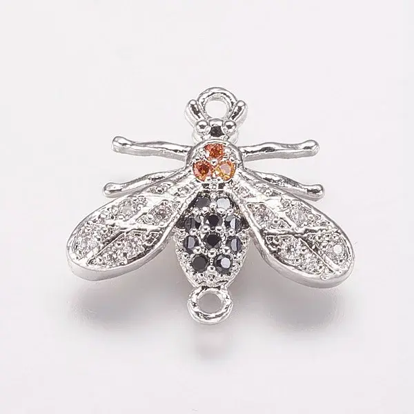 Brass Cubic Zirconia Links