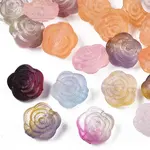 Two Tone Spray Painted Transparent Acrylic Beads