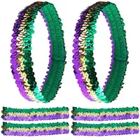 10Pcs Wide Stretch Sparkling Headband