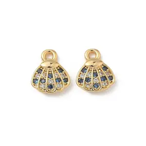 Brass Micro Pave Cubic Zirconia Charms