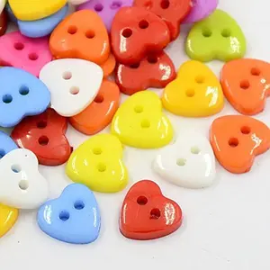 Acrylic Heart Buttons