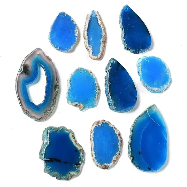 Dyed Mixed Shape Natural Agate Gemstone Big Pendants