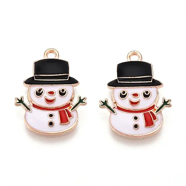 Christmas Theme Alloy Enamel Pendants