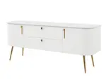 Tv stolek gendry - bílá, dub furneo