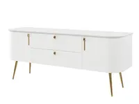 Tv stolek gendry - bílá, dub furneo