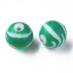 Opaque Striped Acrylic Beads