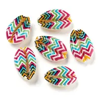 Printed Natural Shell Beads