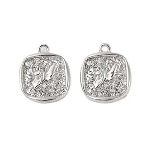 Brass Pendants with Clear Glass