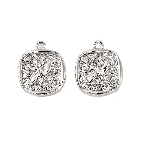 Brass Pendants with Clear Glass