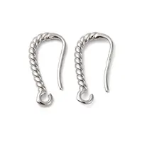 Brass Clear Cubic Zirconia Earring Hooks
