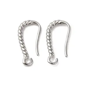 Brass Clear Cubic Zirconia Earring Hooks