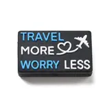 Rectangle with Word Food Grade Eco-Friendly Silicone Focal Beads