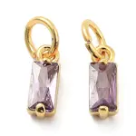 Brass Micro Pave Cubic Zirconia Charms