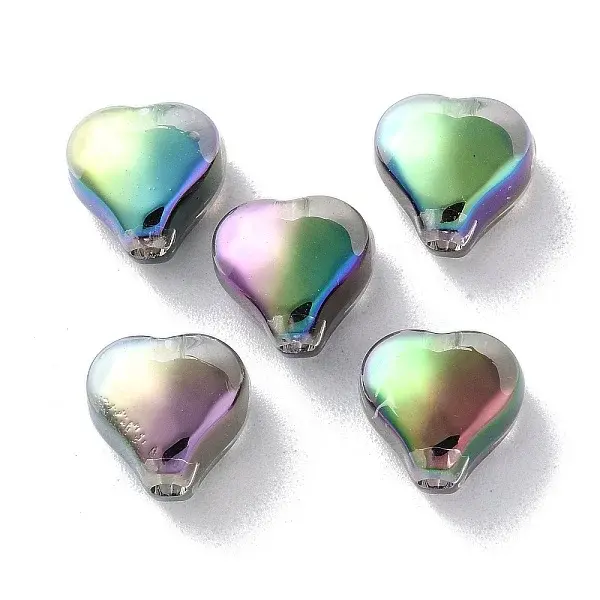 UV Plating Rainbow Iridescent Acrylic Beads