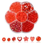 380Pcs 7 Styles Transparent Acrylic Beads