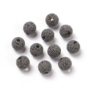 Unwaxed Natural Lava Rock Beads