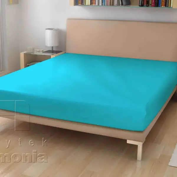 22-jersey prostěradlo - tyrkysová - 90 x 200 cm