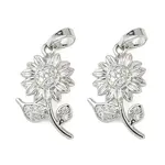 Brass Micro Pave Clear Cubic Zirconia Pendants