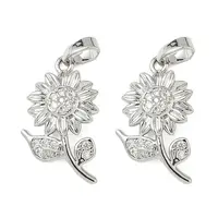 Brass Micro Pave Clear Cubic Zirconia Pendants