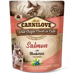Carnilove Dog Pouch Paté Salmon with Blueberries for Puppies 300 g