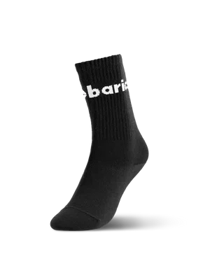 Barebarics - Barefoot Socks - Crew - Black - Big logo