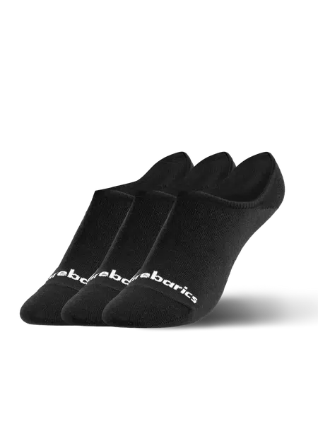 Barebarics - Barefoot Socks - No-Show - Black - 3 pack