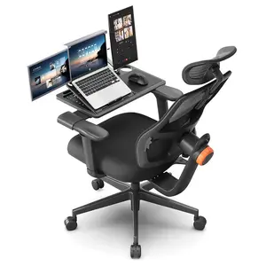 NEWTRAL MAGICH003 Ergonomic Chair + Detachable Workstation Desktop Black