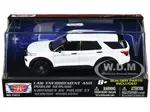 2022 Ford Police Interceptor Utility White Unmarked "Custom Builders Kit" "Law Enforcement and Public Service" Series 1/43 Diecast Model Car by Motor