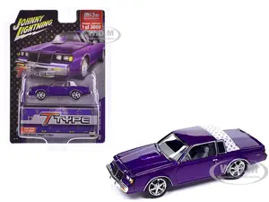1987 Buick Regal T-Type Purple Metallic Limited Edition to 3600 pieces Worldwide 1/64 Diecast Model Car by Johnny Lightning