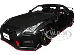 2022 Nissan GT-R (R35) Nismo Special Edition RHD (Right Hand Drive) Meteor Flake Black Pearl with Carbon Hood and Top 1/18 Model Car by Autoart