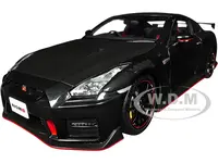 2022 Nissan GT-R (R35) Nismo Special Edition RHD (Right Hand Drive) Meteor Flake Black Pearl with Carbon Hood and Top 1/18 Model Car by Autoart