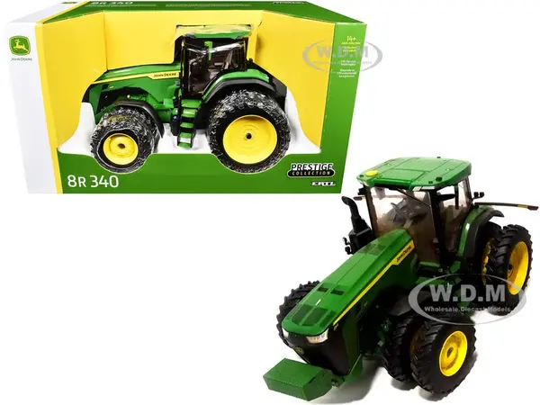 John Deere 8R 340 Tractor with Dual Wheels Green "Prestige Collection" 1/16 Diecast Model by ERTL TOMY