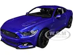2015 Ford Mustang GT 5.0 Blue Metallic "NEX Models" Series 1/24 Diecast Model Car by Welly