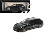 2021 Porsche Taycan CUV Turbo S Black Limited Edition to 480 pieces Worldwide 1/18 Diecast Model Car by Minichamps