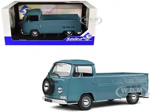 1968 Volkswagen T2 Pickup Truck Petrol Blue 1/18 Diecast Model Car by Solido