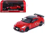 Nissan GT-R (R35) Nismo RHD (Right Hand Drive) Red with Carbon Hood and Top 1/64 Diecast Model Car by Inno Models
