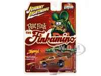 1965 Chevrolet El Camino Zinger "Finkamino" Beige with Graphics "Rat Fink" "Pop Culture" 2025 Release 1 1/64 Diecast Model Car by Johnny Lightning