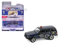 2001 Jeep Cherokee "Michigan State Police" Dark Blue "Hot Pursuit" Series 46 1/64 Diecast Model Car by Greenlight