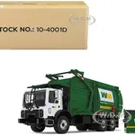Mack TerraPro "Waste Management" Refuse Garbage Truck with Wittke Front Load White and Green with Garbage Bin 1/34 Diecast Model by First Gear