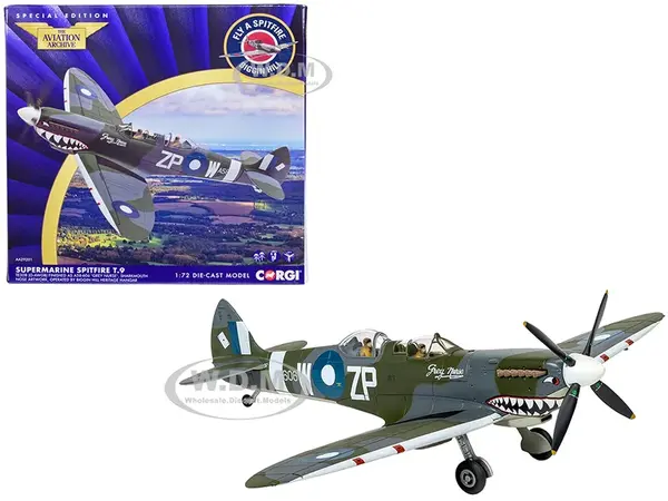 Supermarine Spitfire T.9 TE308 Fighter Aircraft "Grey Nurse" "Biggin Hill Heritage Hangar" "The Aviation Archive" Series 1/72 Diecast Model by Corgi