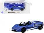 McLaren Elva Convertible 26 Matt Blue with White Stripes and Extra Wheels 1/64 Diecast Model Car by CM Model