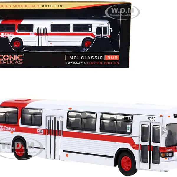 MCI Classic Transit Bus OC Transpo Ottawa "118 Kanata" "Vintage Bus &amp; Motorcoach Collection" 1/87 (HO) Diecast Model by Iconic Replicas