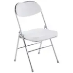 Skládací židle Liana, bílá ekokůže