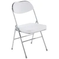 Skládací židle Liana, bílá ekokůže