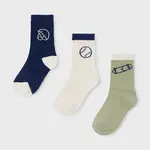 Dětské ponožky Mayoral 3-pack zelená barva, 10050